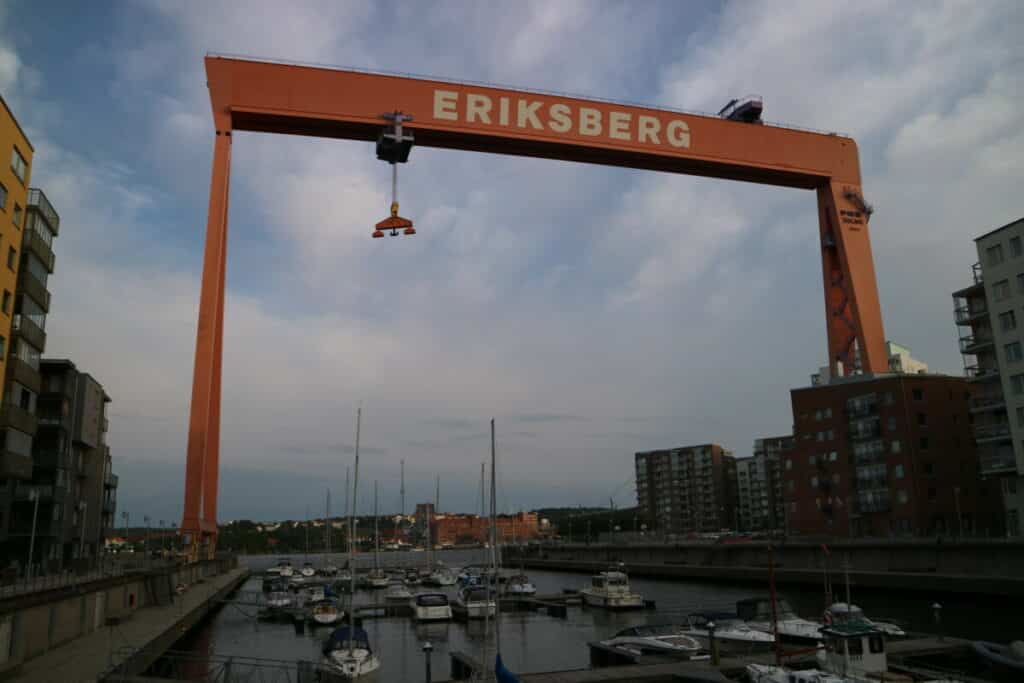 De grote kraan van Eriksberg is een echte landmark. 