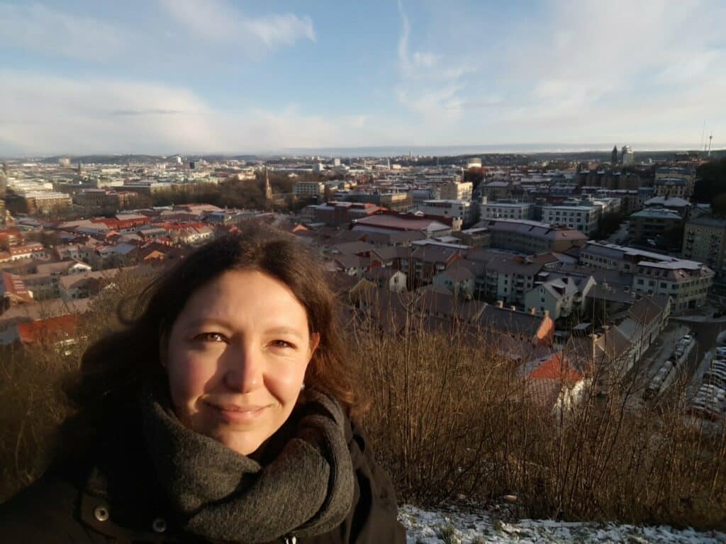 Zicht over Göteborg, vanop Skansen Kronan. 